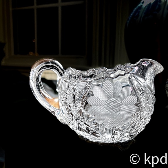 Gorgeous Victorian Glass Sugar and Creamer. late 19th century/early 20th - Picture 3 of 5